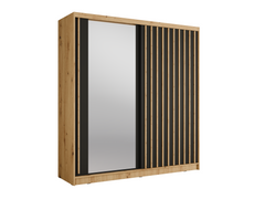 Kleiderschrank ALUNA 11 – mit Spiegel, Regalen & Kleiderstange (205×215×62 cm)