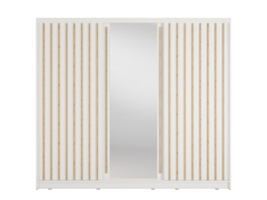 Kleiderschrank ALUNA 13 – mit Spiegel, Regalen & Kleiderstange (248×215×62 cm)