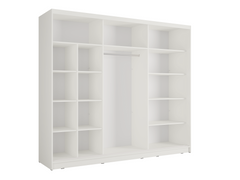 Kleiderschrank ALUNA 13 – mit Spiegel, Regalen & Kleiderstange (248×215×62 cm)