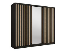 Kleiderschrank ALUNA 13 – mit Spiegel, Regalen & Kleiderstange (248×215×62 cm)