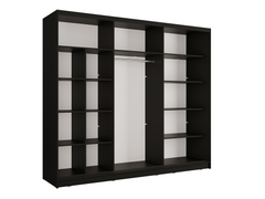 Kleiderschrank ALUNA 13 – mit Spiegel, Regalen & Kleiderstange (248×215×62 cm)