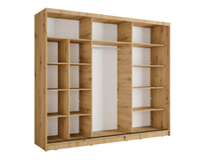 Kleiderschrank ALUNA 13 – mit Spiegel, Regalen & Kleiderstange (248×215×62 cm)