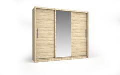 Schiebetürenschrank BAKU 13 – großer Kleiderschrank mit Spiegel & Stauraum (247,8×215×61,6 cm)