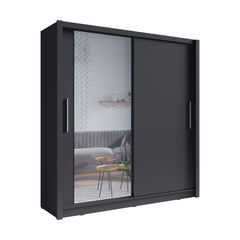 Schiebetürenschrank BAKU 12 – mit Spiegel, Regalen & Kleiderstange (204,4×214,4×62 cm)