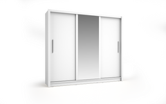 Schiebetürenschrank BAKU 13 – großer Kleiderschrank mit Spiegel & Stauraum (247,8×215×61,6 cm)