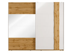 Schlafzimmer-Set WELORA – 6-teilig mit Bett 160×200 oder 180×200 cm, wahlweise mit oder ohne Bettkasten, Lattenrost – Wotan Eiche / Alpinweiß