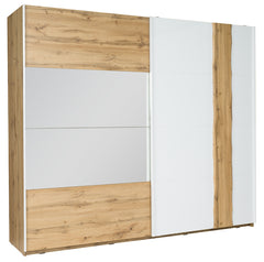 Schlafzimmer-Set WELORA – 6-teilig mit Bett 160×200 oder 180×200 cm, wahlweise mit oder ohne Bettkasten, Lattenrost – Wotan Eiche / Alpinweiß