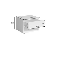 Schlafzimmer-Set FAVERO – 5-teilig mit Schiebetürenschrank, Bett in 3 Liegeflächen (140×200, 160×200 oder 180×200 cm), Kommode und 2 Nachttischen – Grau Graphit