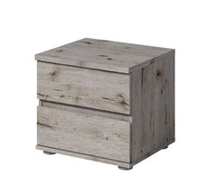 Schlafzimmer-Set TORVAN – 5-teilig mit Schiebetürenschrank, Bett in 2 Liegeflächen (160×200 oder 180×200 cm), Lattenrost, Kommode und 2 Nachttischen – Wellington Eiche / Portland Eiche
