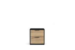 Schlafzimmer-Set URSENA – 6-teilig mit Kleiderschrank, Bett 160×200, wahlweise mit oder ohne Bettkasten, Lattenrost – Schwarz Graphit / Artisan Eiche
