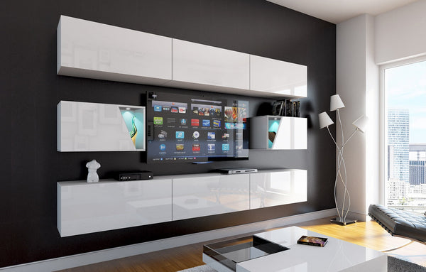 Wohnwand 249 cm  - Die perfekte Lösung für Schönheit und Funktion im Wohnzimmer ‘’S14'' - Milaros Markt