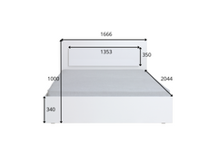 Schlafzimmer-Set SAVONA – 6-teilig mit Schiebetürenschrank, Bett 160×200 cm ohne Bettkasten, Lattenrost, Kommode und 2 Nachttischen – Alpinweiß / Weiß Hochglanz