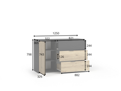 Schlafzimmer-Set URSENA – 6-teilig mit Kleiderschrank, Bett 160×200, wahlweise mit oder ohne Bettkasten, Lattenrost – Schwarz Graphit / Artisan Eiche