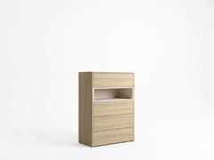 Schlafzimmer-Set VARENO - 5-teilig 160×200 oder 180×200 cm, wahlweise mit oder ohne Bettkasten, Latten– 5-teilig mit Betrost – Barista Eiche / Wüstensand
