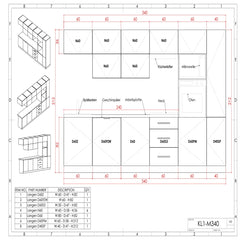Küchenzeile - Langen KL1-M340 - Beige/Matt