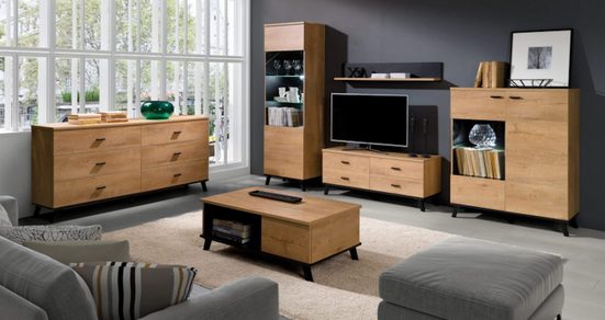 Wohnzimmer-Set - VIOLA - flexibles Modulsystem für Wohnzimmer (Komplett Set, 6-St) - Milaros Markt