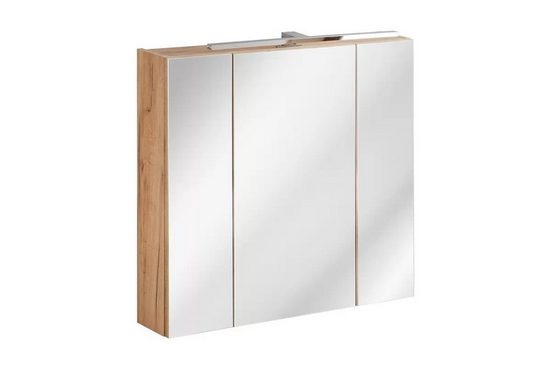 Badezimmer Spiegelschrank - Capri Oak - Elegantes Design mit praktischen Ablagen. - Milaros Markt