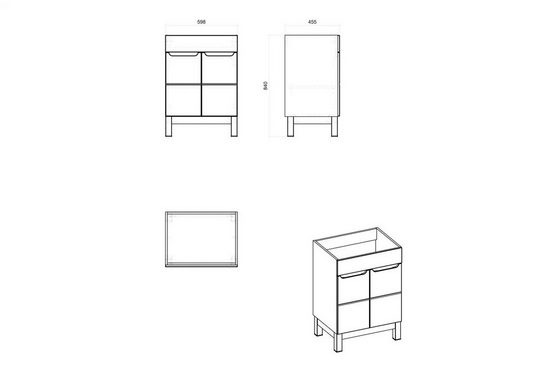 Waschbeckenschrank - Bali Grey - Prozess zur Maximierung der Funktionalität. - Milaros Markt