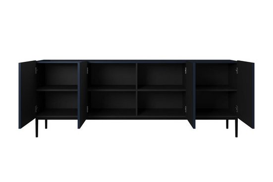 Kommode 200 cm - NICOLE - Modernes Design mit Gold Beinen. - Milaros Markt