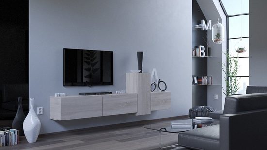 Wohnwand - 2024 Erlebe Luxus - Beste Materialien im stilvollen Wohnzimmer. Anabel N60 - Milaros Markt