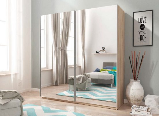 Kleiderschrank 200 cm, 150 cm - MALAGA - Perfekte Ordnung in elegantem Stil. - Milaros Markt
