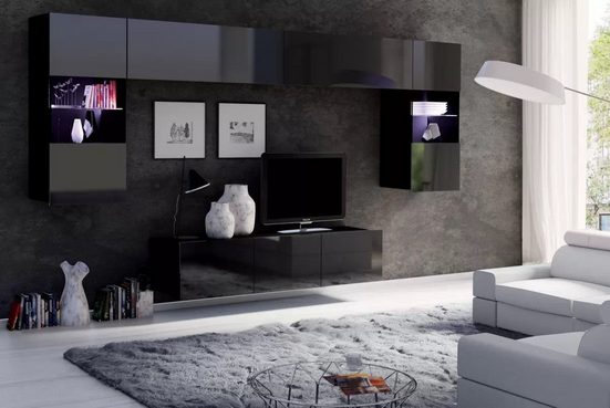Wohnwand - Natürliches Design für einen warmen und gemütlichen Look. - Milaros Markt