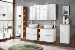 Badezimmer Hochschrank - Capri White - Platzsparend und funktional. - Milaros Markt
