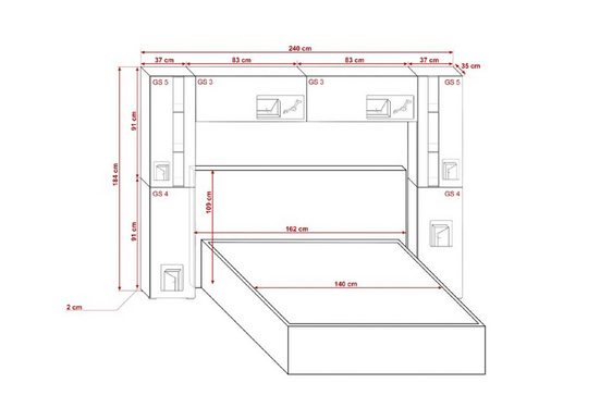 Schlafzimmer-Set - Machen Sie Ihr Zuhause zu einem Ort voller Luxus und Eleganz - Panama 8 - Milaros Markt