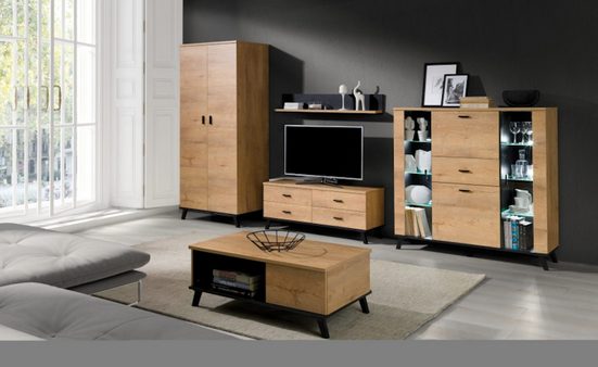Wohnzimmer-Set - Strahlende Schönheit für Ihr Zuhause VIOLA, (Komplett Set, 5-St., Premium - VIOLA 2) - Milaros Markt