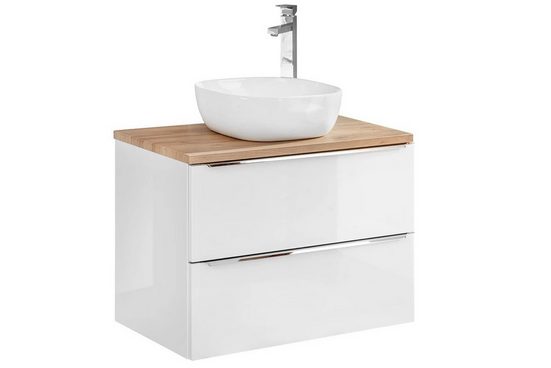 Badmöbel-Set - Capri White - Wärme und Eleganz in Ihrem Badezimmer. - Milaros Markt