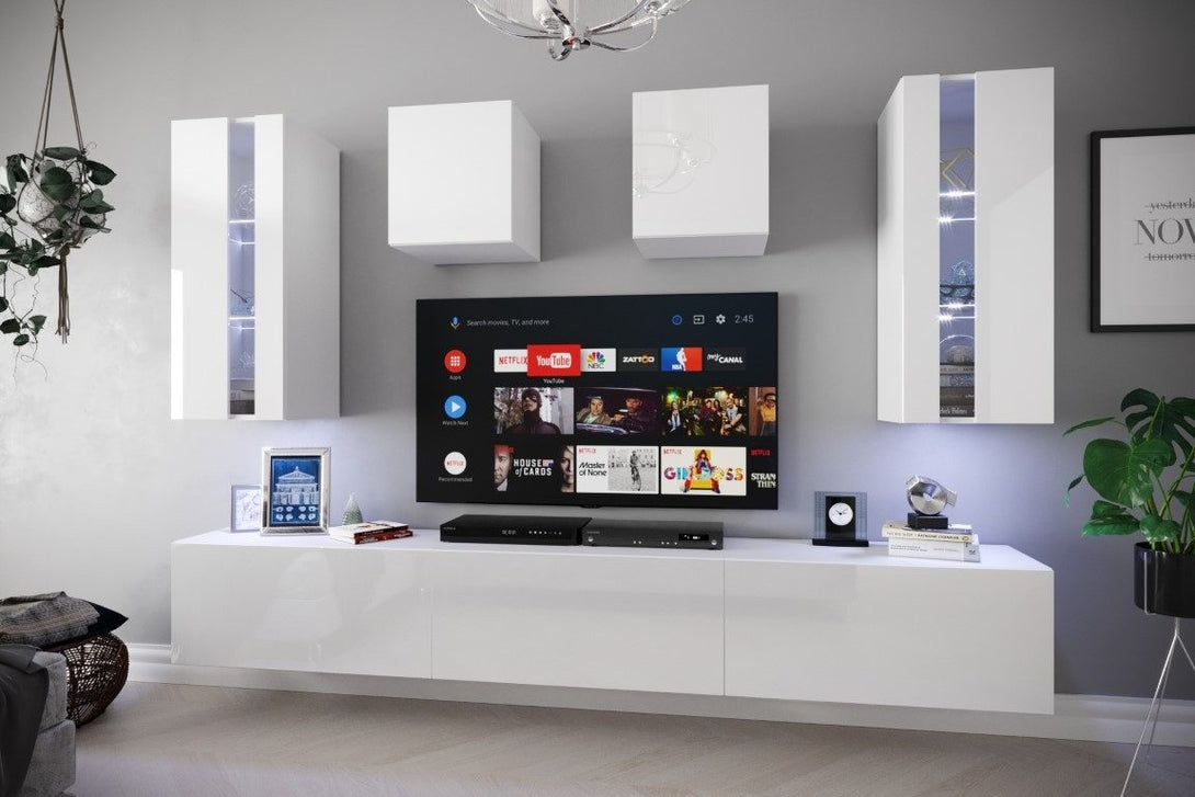 Wohnwand - SMILE N291 - Ein elegantes Arrangement für alle Ihre Unterhaltungsbedürfniss. - Milaros Markt