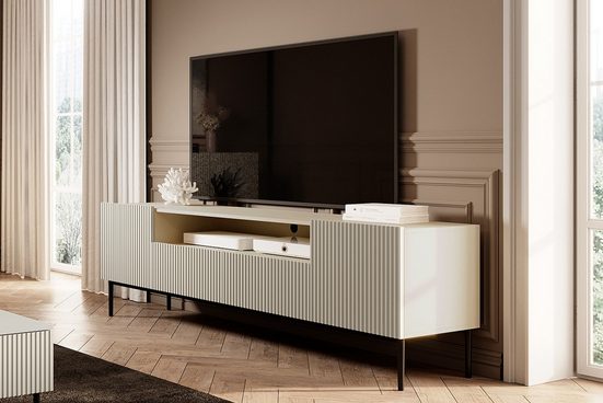 TV-Schrank 200 cm , 150 cm - NICOLE - Modernes Design mit Balance zwischen Stil und Leistung. - Milaros Markt