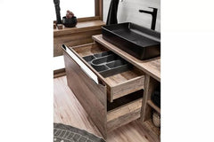 Waschbeckenschrank - Santa Fe Oak - Mit einem modernen und luxuriösen Design. - Milaros Markt