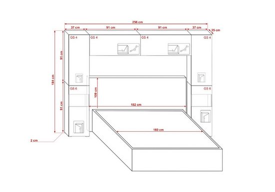 Schlafzimmer-Set - Wertvolle Möbelstücke / Elegante Einrichtung für Ihr Zuhause - Panama 12 - Milaros Markt