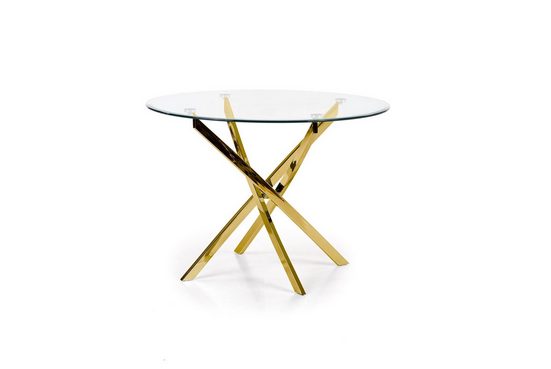 Esstisch - Raymond - Elegantes Design mit Glasoberfläche. - Milaros Markt