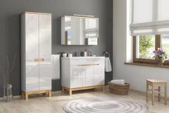 Badezimmerspiegelschrank - Badschrank - Bali White - Elegantes modernes Design. - Milaros Markt
