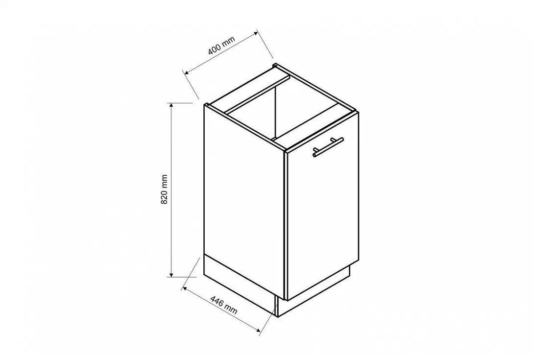 Unterschrank - Mina - Vielseitiger Unterschrank für vielseitige Nutzung " Mina D40 P/L " - Milaros Markt