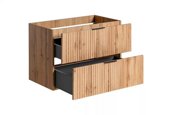 Waschbeckenunterschrank - Adel Oak - Eleganter Waschbeckenschrank mit modernem Design. - Milaros Markt