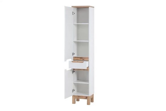 Hochschrank - Badschrank - Bali White - Ordentliche Badezimmerorganisation. - Milaros Markt
