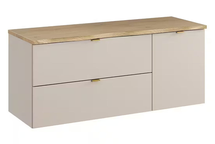 Waschbeckenunterschrank BM356 120 cm  - Dalia Cashmere D - Kaschmir Matt
