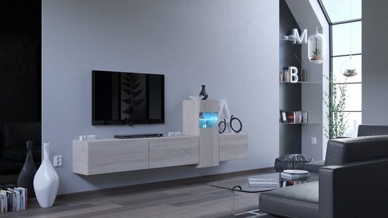 Wohnwand- Stilvoll 2024 / Luxus durch exquisite Materialien im Wohnbereich. Vector N61 - Milaros Markt