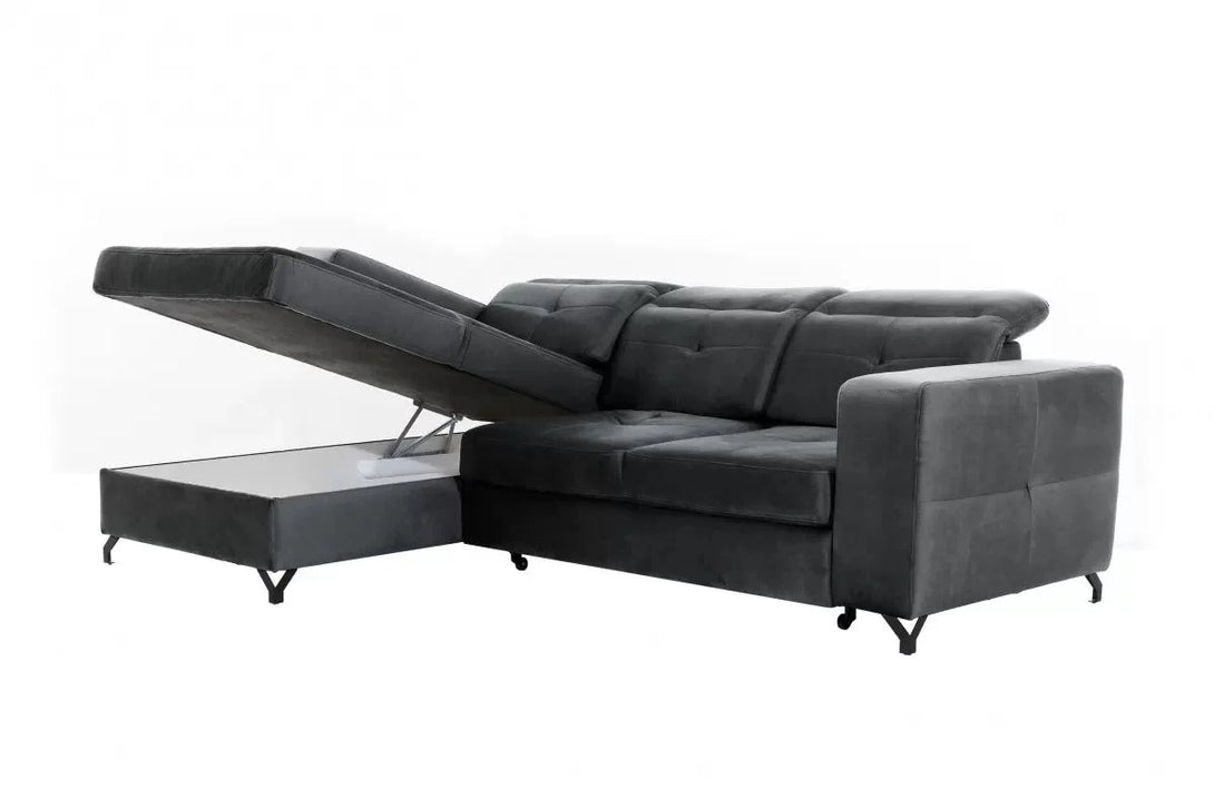 Ecksofa - Belavio - komfortables und elegantes Design mit Stauraum. - Milaros Markt