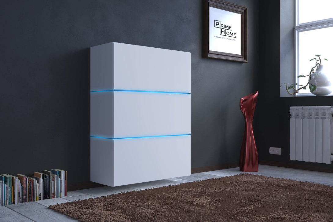 Hochkommode Moderne Kommode Harmony K12 mit RGB-Beleuchtung (Premium Kommode, Premium-Qualität für zeitlose Eleganz) - Milaros Markt
