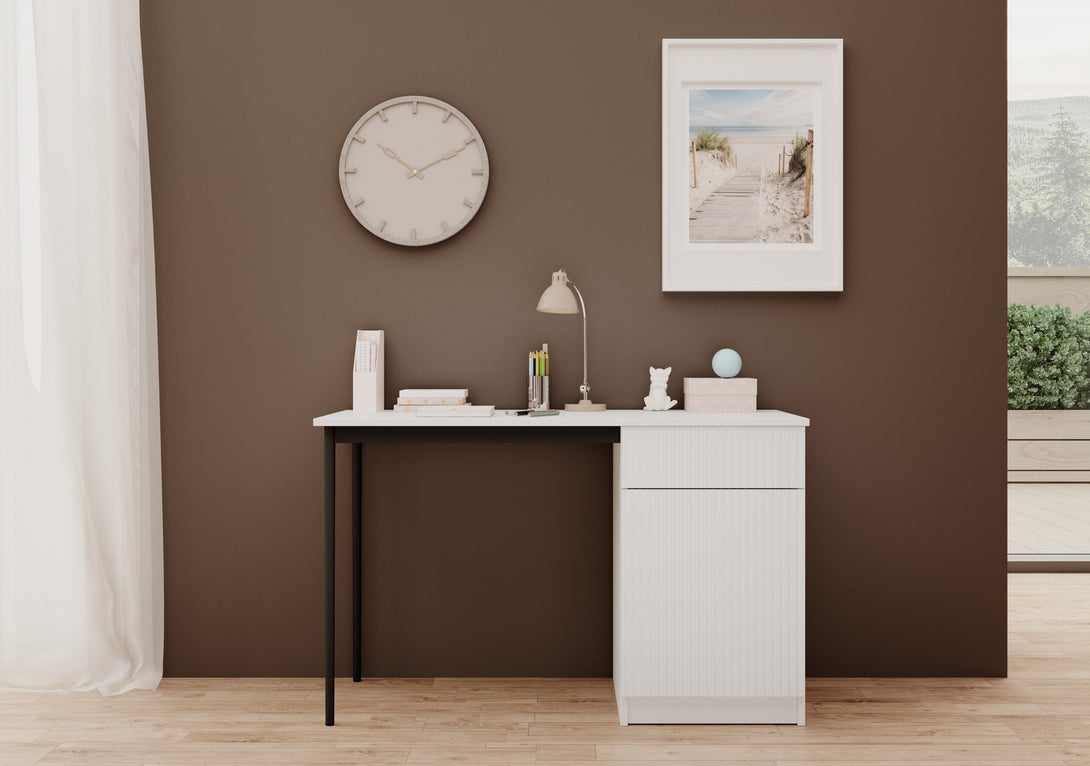 Schreibtisch 120 1D1SZ - NICOLE - bringt Eleganz und Funktionalität in Ihr Zuhause. - Milaros Markt