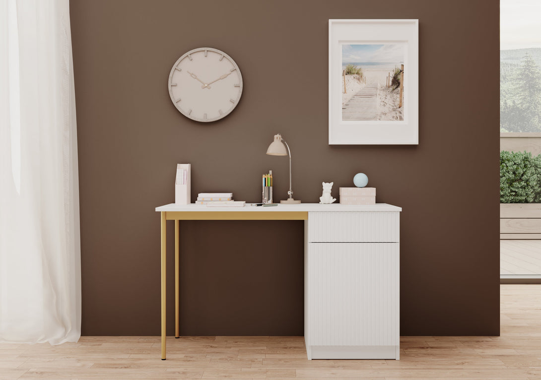 Schreibtisch 120 1D1SZ - NICOLE - bringt Eleganz und Funktionalität in Ihr Zuhause. - Milaros Markt