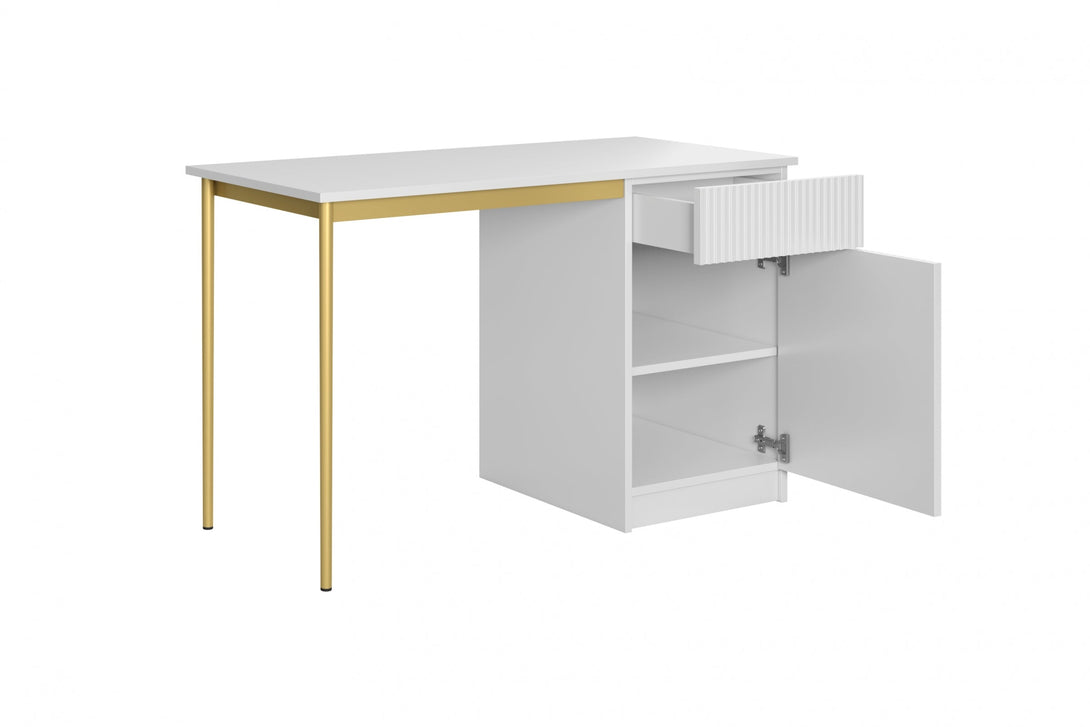 Schreibtisch 120 1D1SZ - NICOLE - bringt Eleganz und Funktionalität in Ihr Zuhause. - Milaros Markt