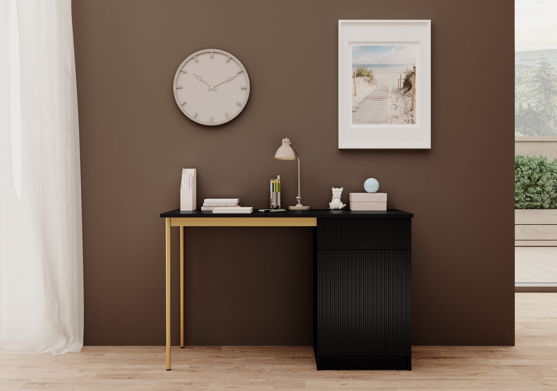 Schreibtisch 120 1D1SZ - NICOLE - bringt Eleganz und Funktionalität in Ihr Zuhause. - Milaros Markt