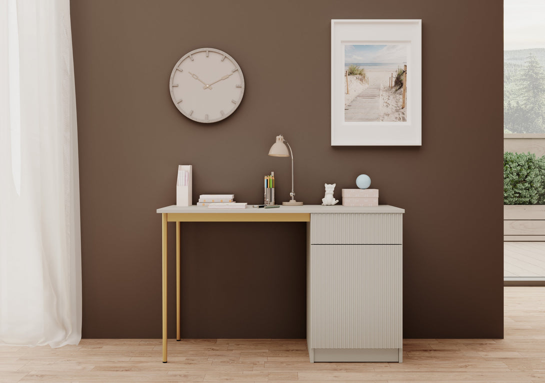 Schreibtisch 120 1D1SZ - NICOLE - bringt Eleganz und Funktionalität in Ihr Zuhause. - Milaros Markt