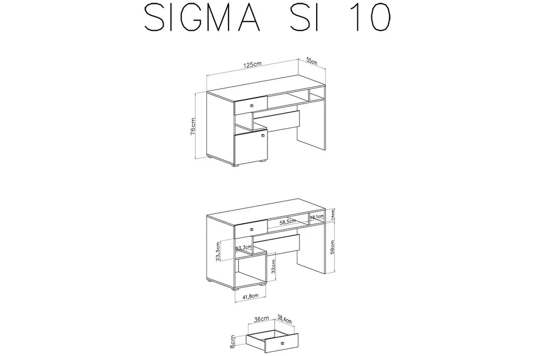 Schreibtisch - Sigma - Wo Kreativität und Organisation sich treffen. - Milaros Markt