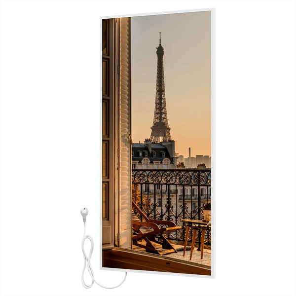 Bringer® Bild Infrarotheizung mit Rahmen 800 Watt - Paris, Frankreich.